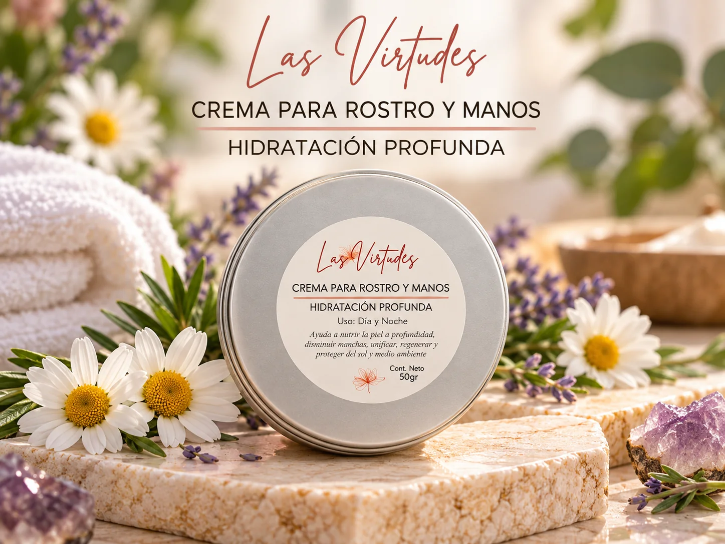 Crema para rostro y manos